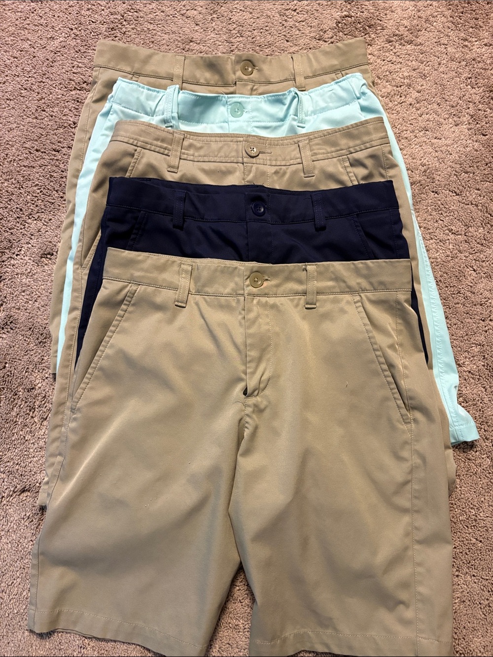 UnderArmour kids boys golf shorts lot of 5 pairs youth large